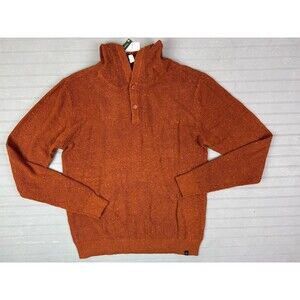 Threads 4 Thought Size L Mens Sweater Rust Heather Long Sleeve Pullover